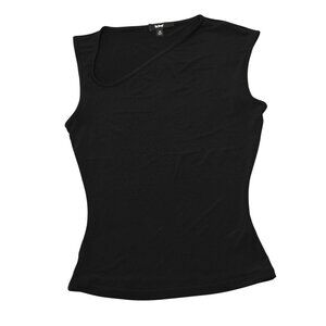 Khy x Atlien Asymmetrical Tank in Black